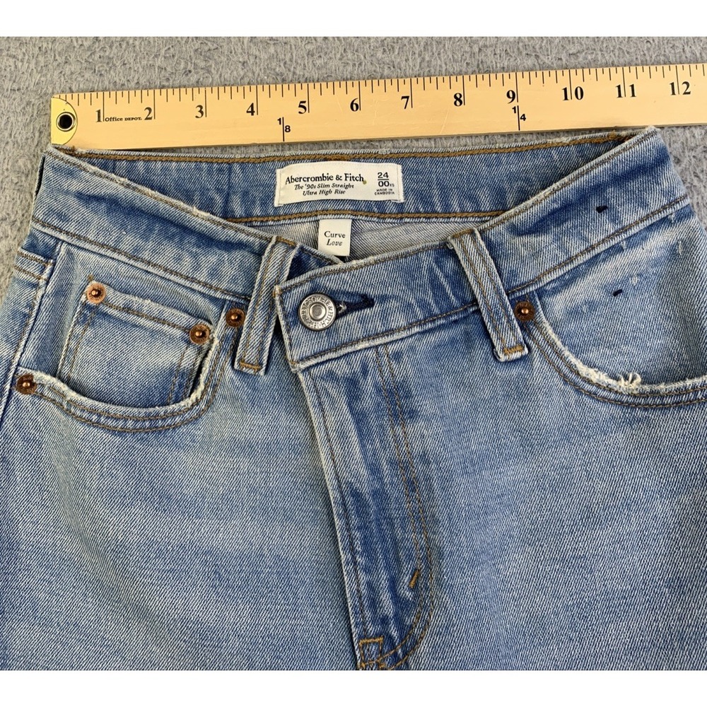 Abercrombie & Fitch Sky Blue High Rise Jeans - Picture 5 of 11